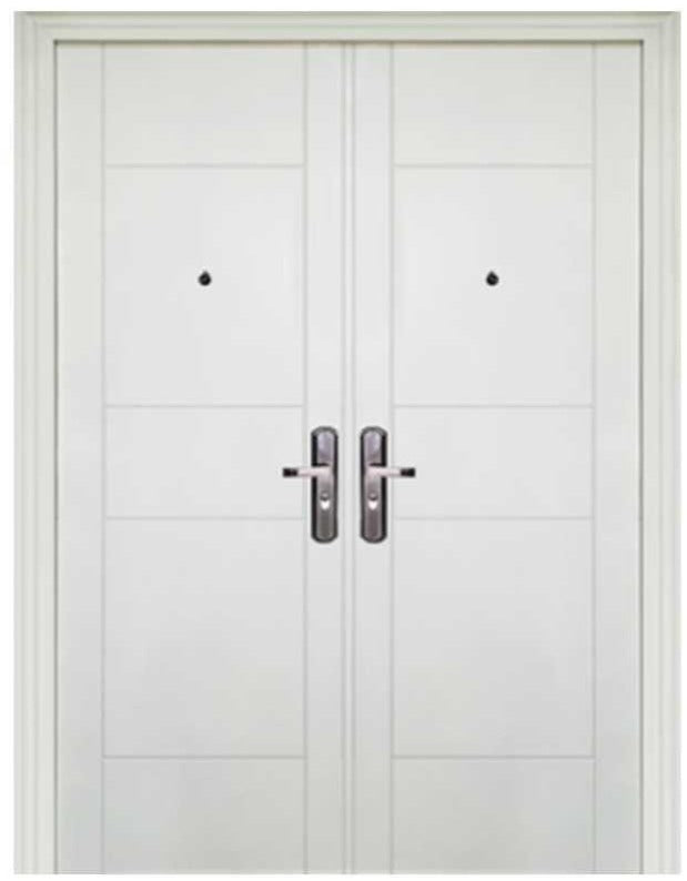 Puerta De Seguridad Metal Doble Blanca 1.50m x 2.15m