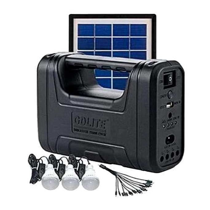 Kit Solar Mini Portátil Con Focos Y Panel Solar