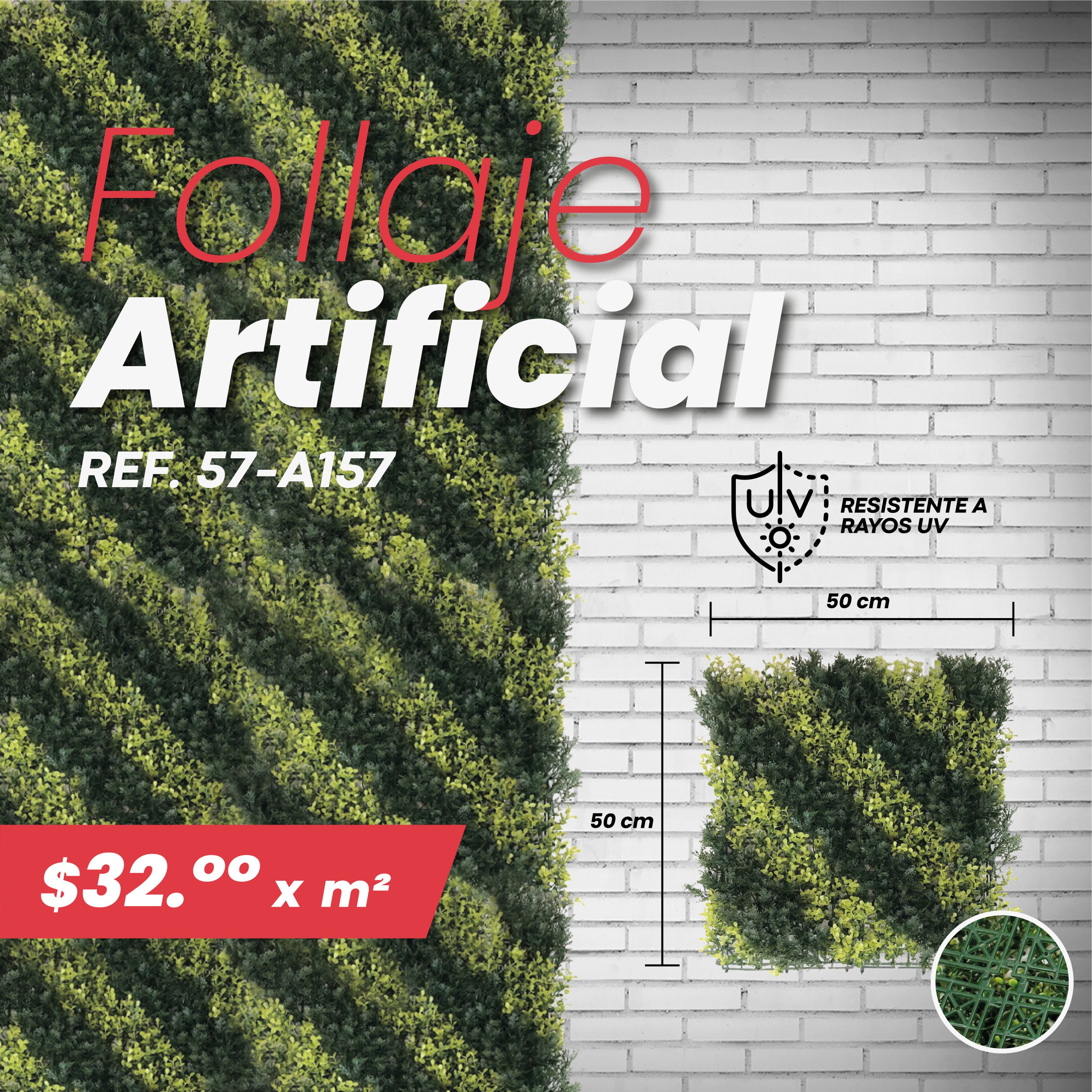 FOLLAJE ARTIFICIAL 50*50CM