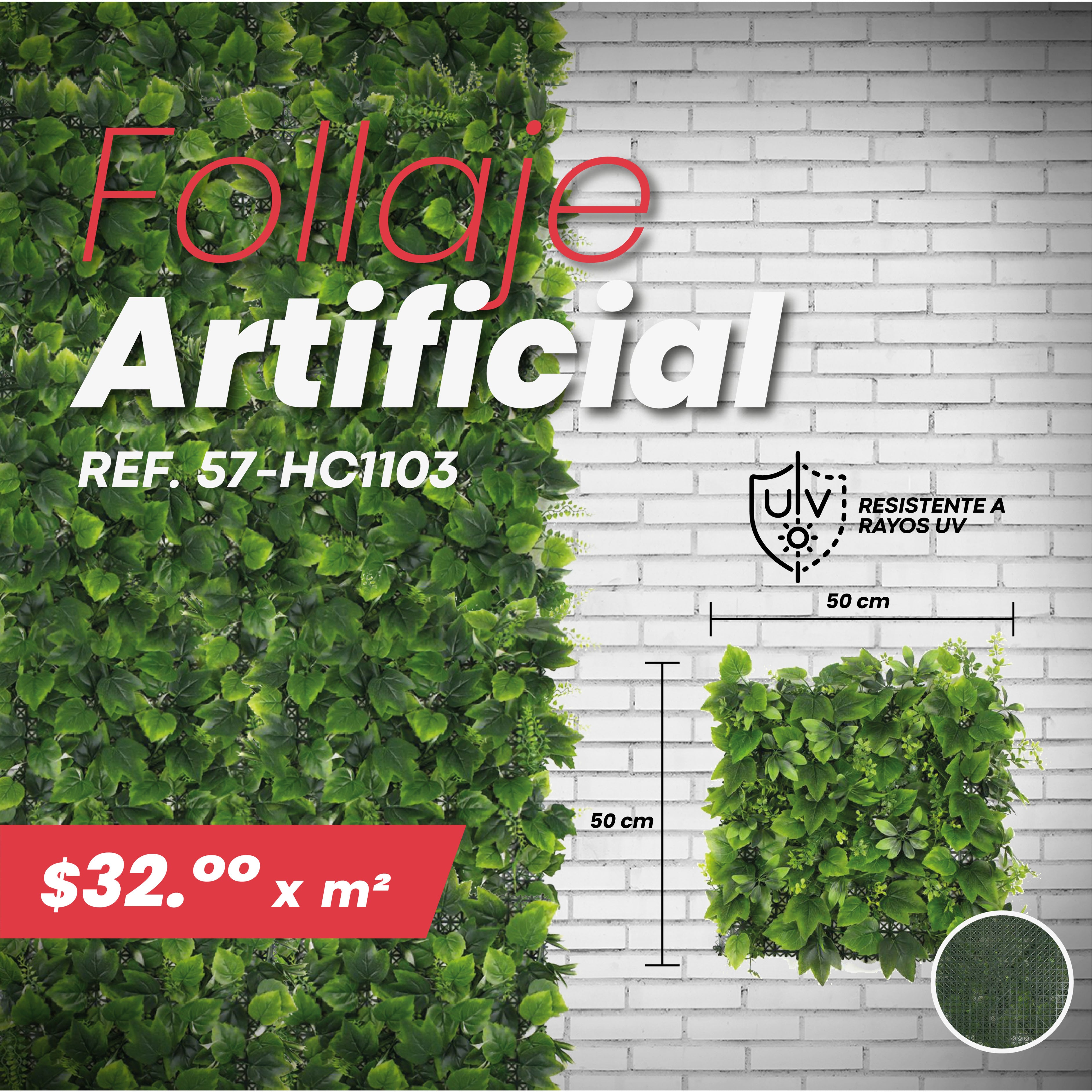FOLLAJE ARTIFICIAL 50*50CM