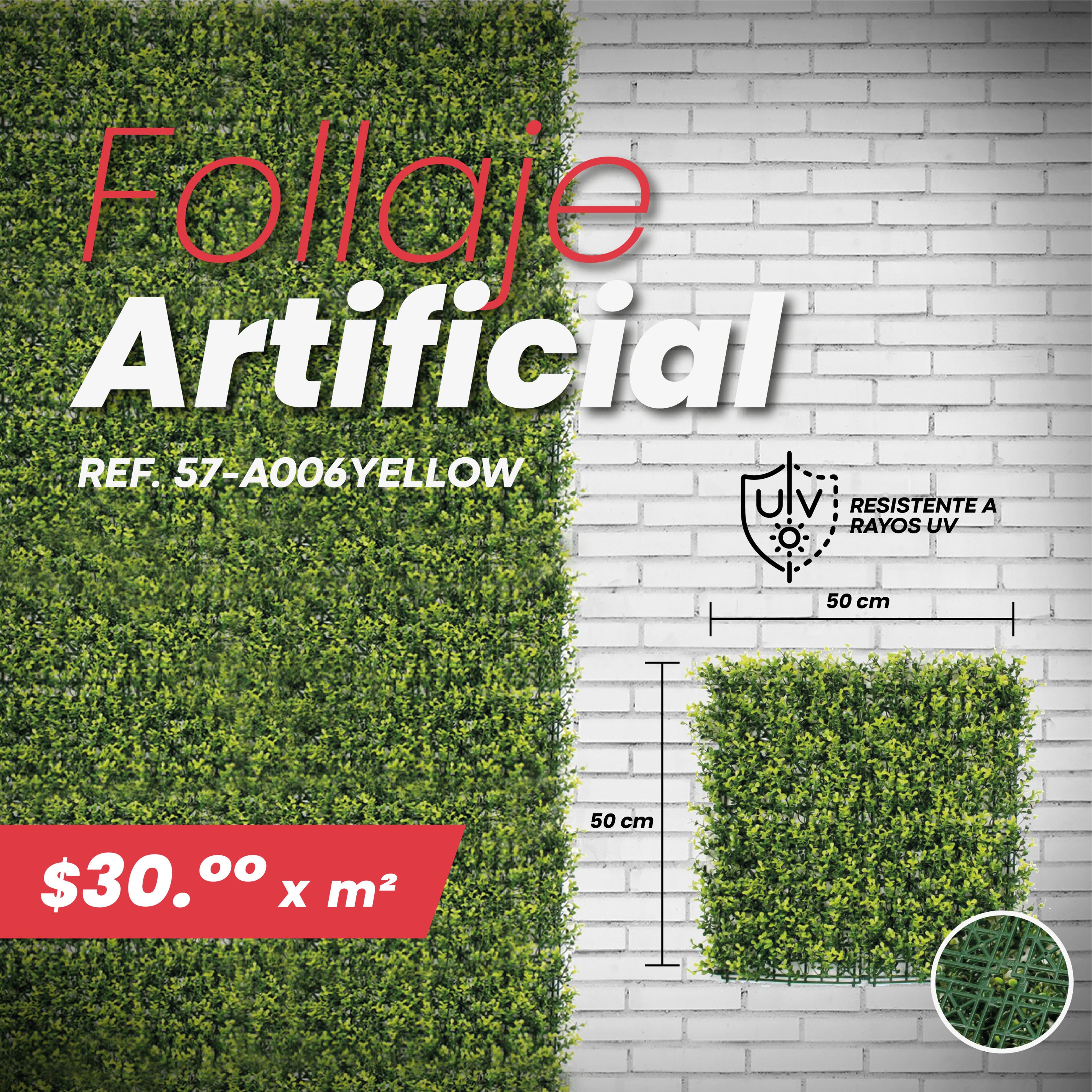 Follaje Artificial 50*50 cm