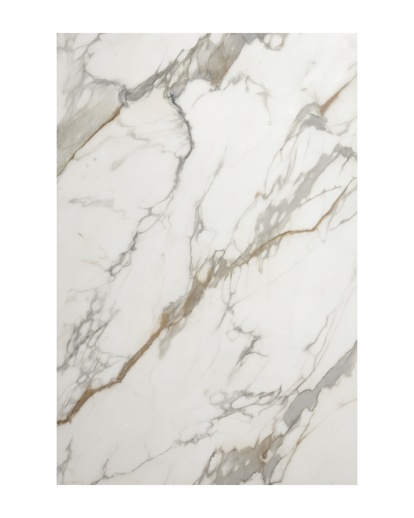 UVPVC MARBLE - CREAM MARBLE WHITE - 1.22MX 2.80MX 4 MMB - GLOSSY