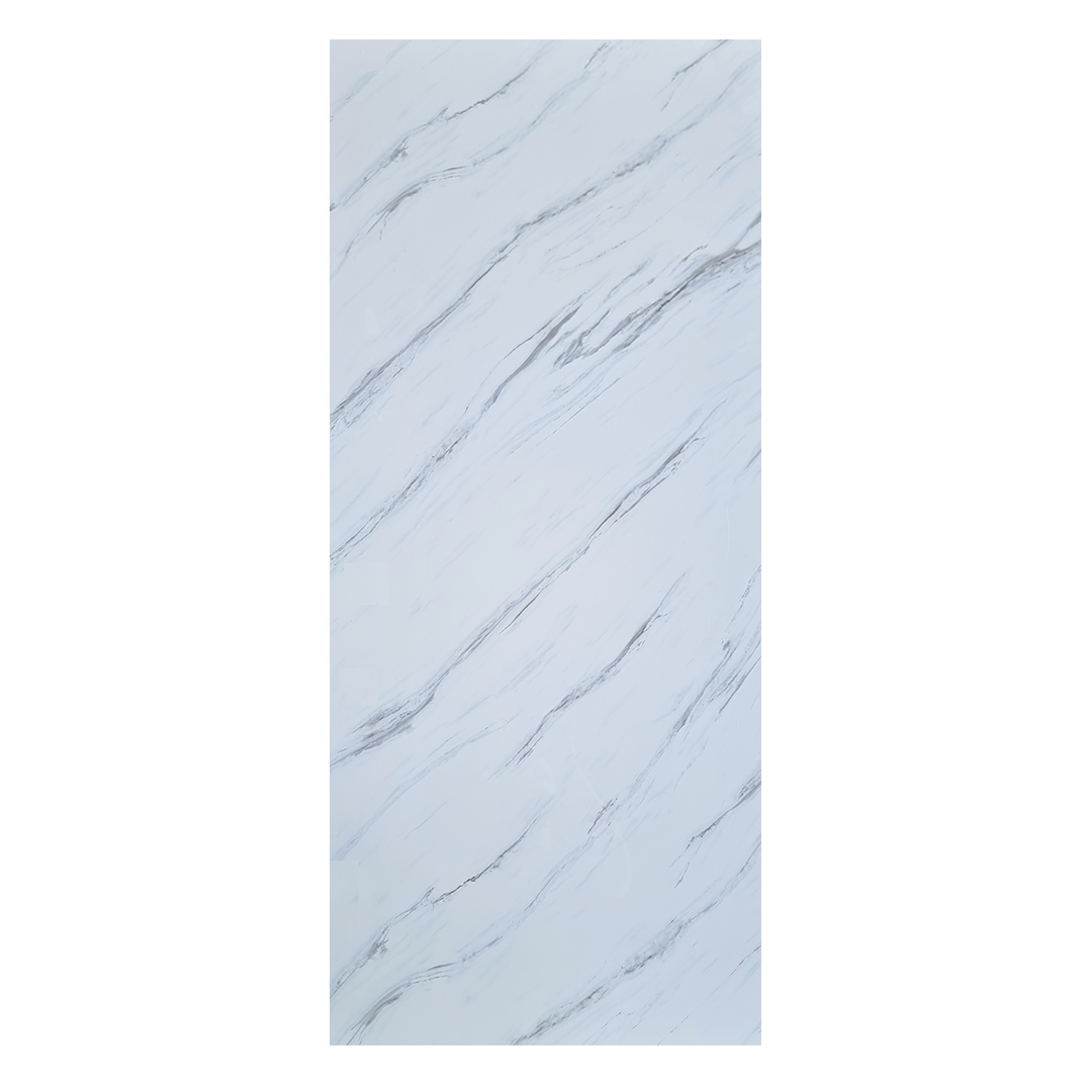 UV PVC Marble- Black Marbled White