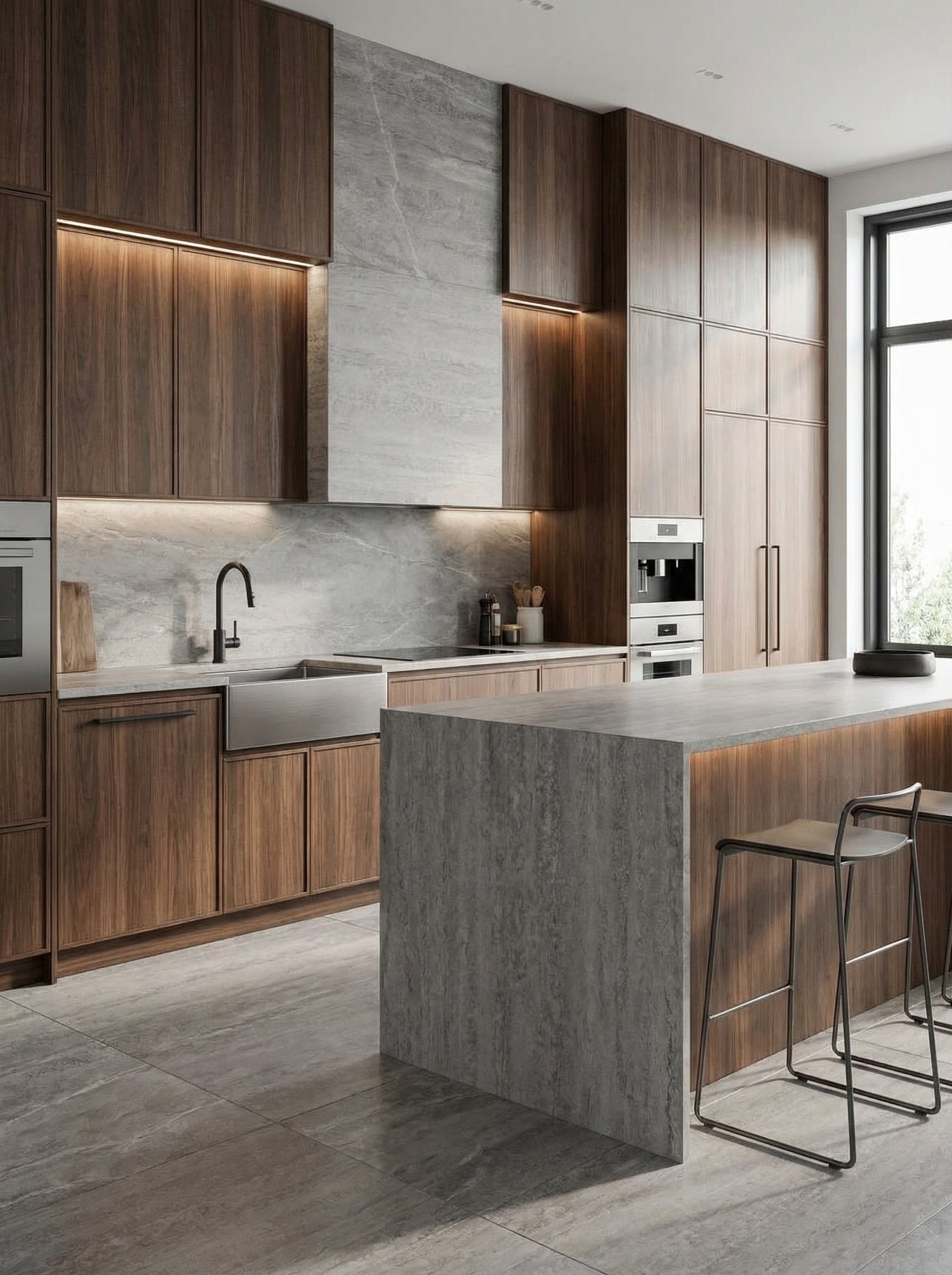 TABLERO MELAMINA AGLOMERADO HIDRÓFUGO HMR - NOGAL OSCURO - 1220×2750 – 16MM / 18MM – TAPACANTOS Y CANTOS DISPONIBLES