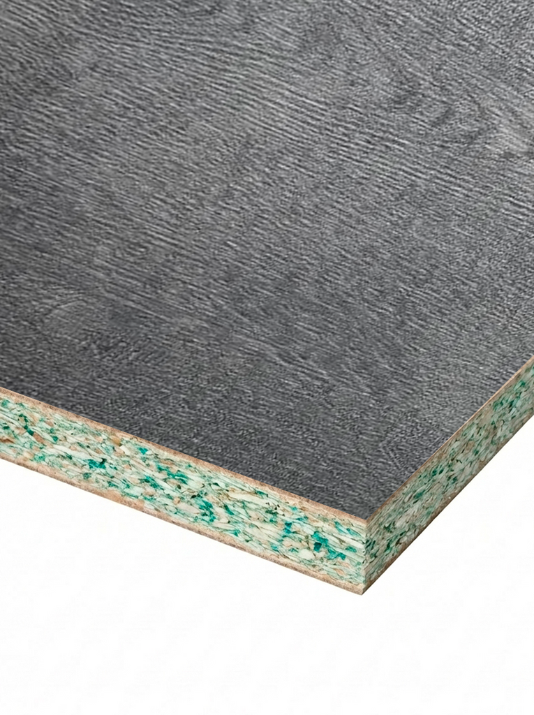 TABLERO MELAMINA AGLOMERADO HIDRÓFUGO HMR - ROBLE GRIS OSCURO - 1220×2440 – 16MM / 18MM – TAPACANTOS Y CANTOS DISPONIBLES