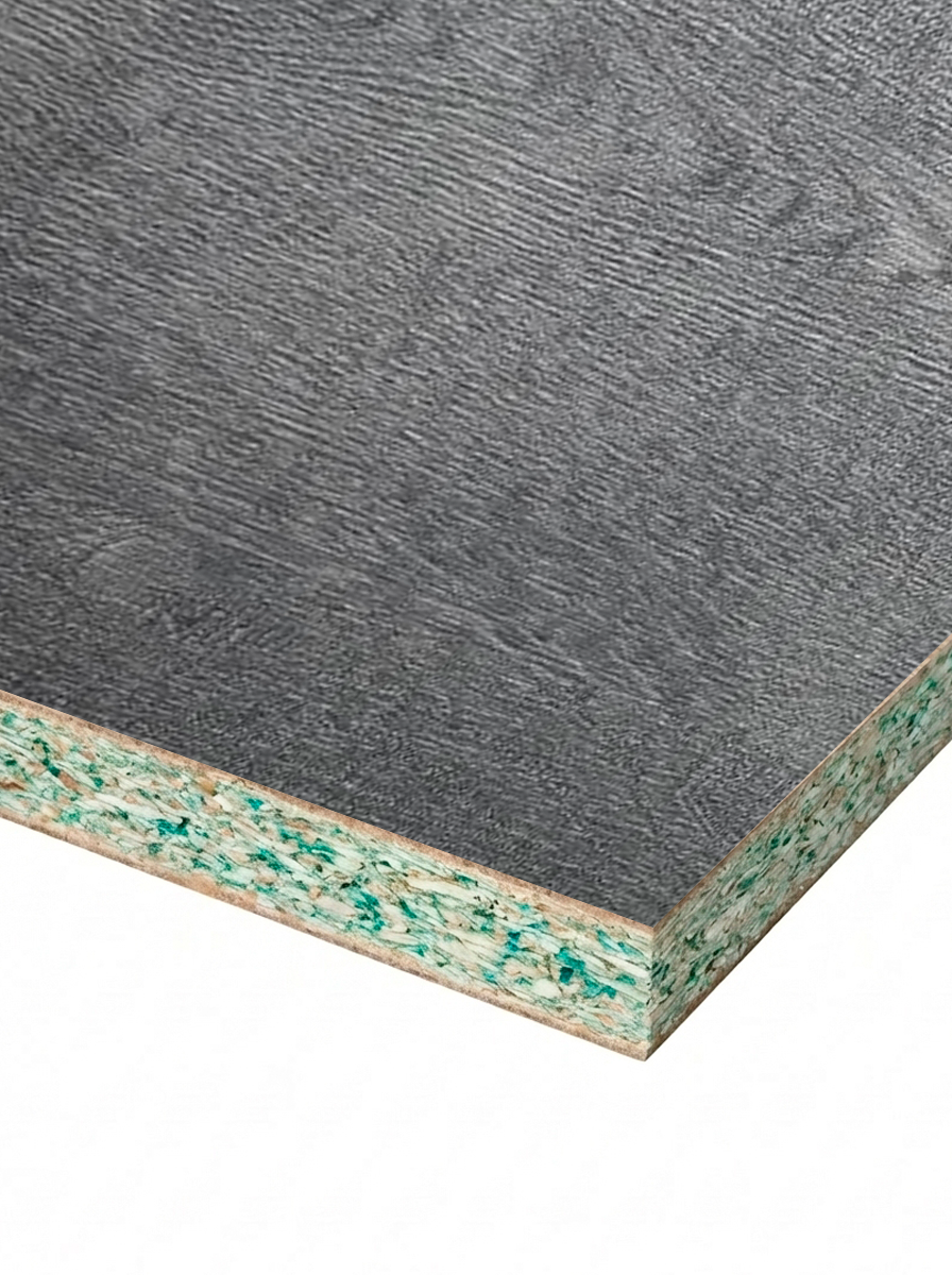 TABLERO MELAMINA AGLOMERADO HIDRÓFUGO HMR - ROBLE GRIS OSCURO - 1220×2440 – 16MM / 18MM – TAPACANTOS Y CANTOS DISPONIBLES