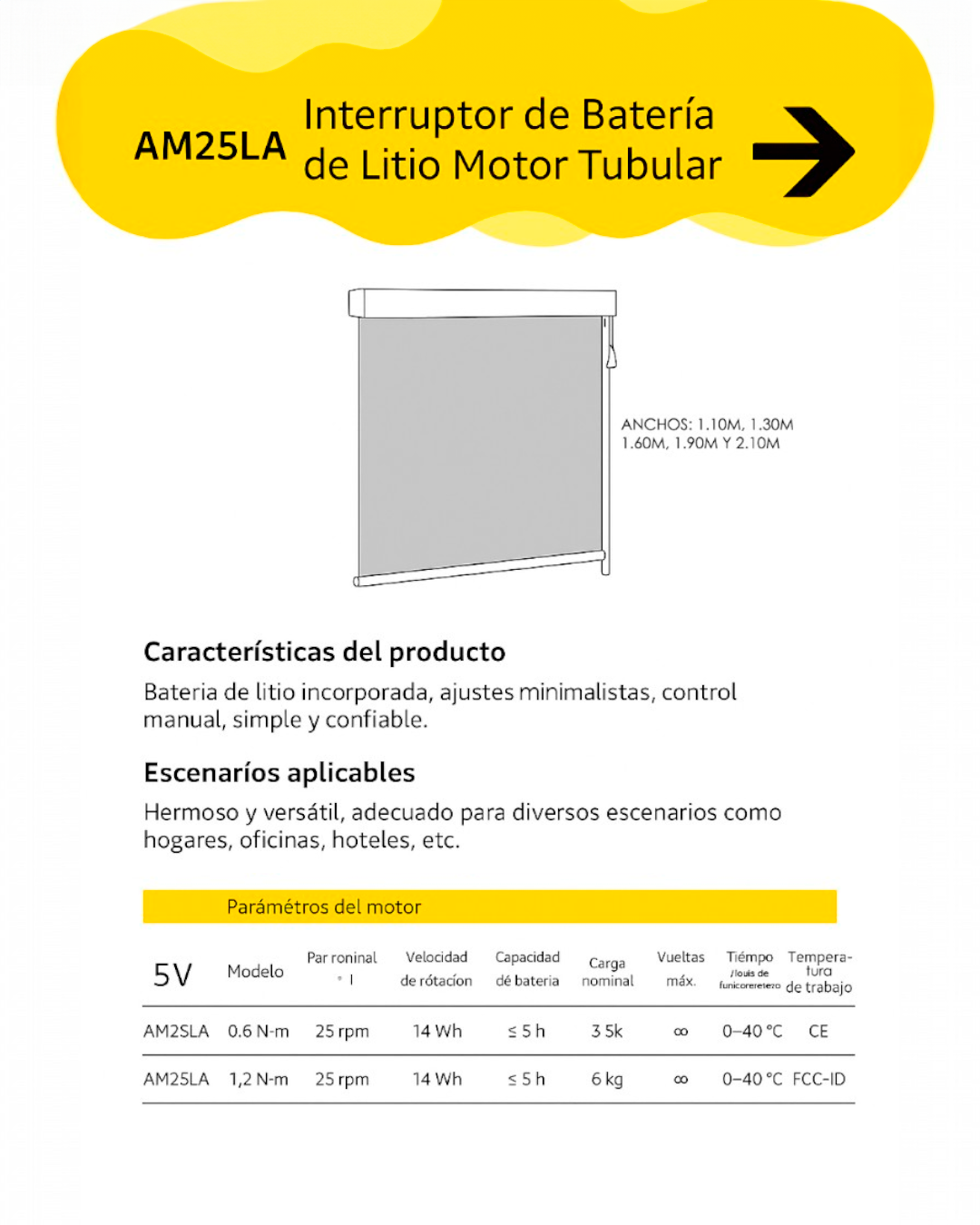 CORTINAS MOTORIZADAS ENROLLABLES ZEBRA - 110CM A 210CM - TC121-5