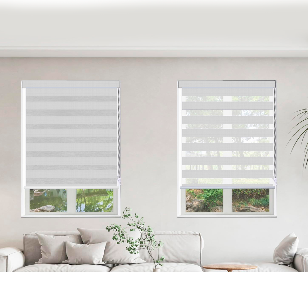 CORTINAS ENROLLABLES ZEBRA - 70CM A 2.50M - WHITE