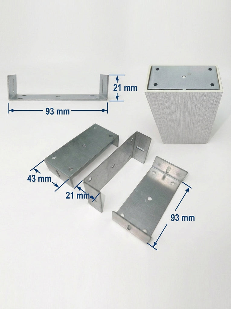CONECTOR A MURO TIPO U - ACERO GALVANIZADO - 100×50 MM