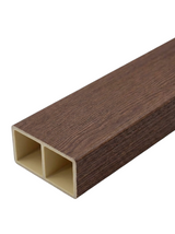 TUBO VERTICAL WPC - 100×50 MM - NOGAL NATURAL CLARO - 2.90 M