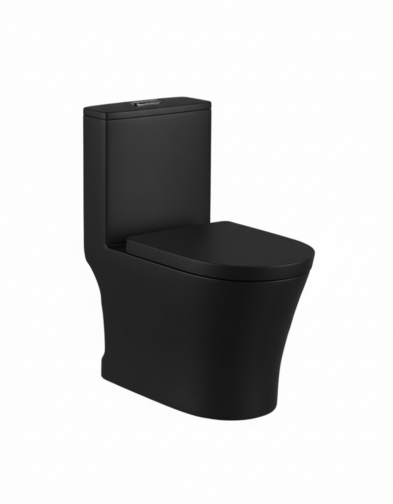 INODORO 1 PIEZA SIFÓNICO - NEGRO MATE - 690*370*770MM