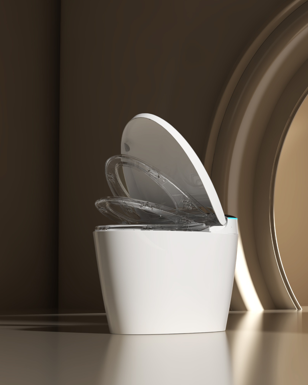 INODORO INTELIGENTE DE PISO CON BIDET, SECADO Y CONTROL REMOTO 680X420X470MM S-TRAP 300MM 951E-WC