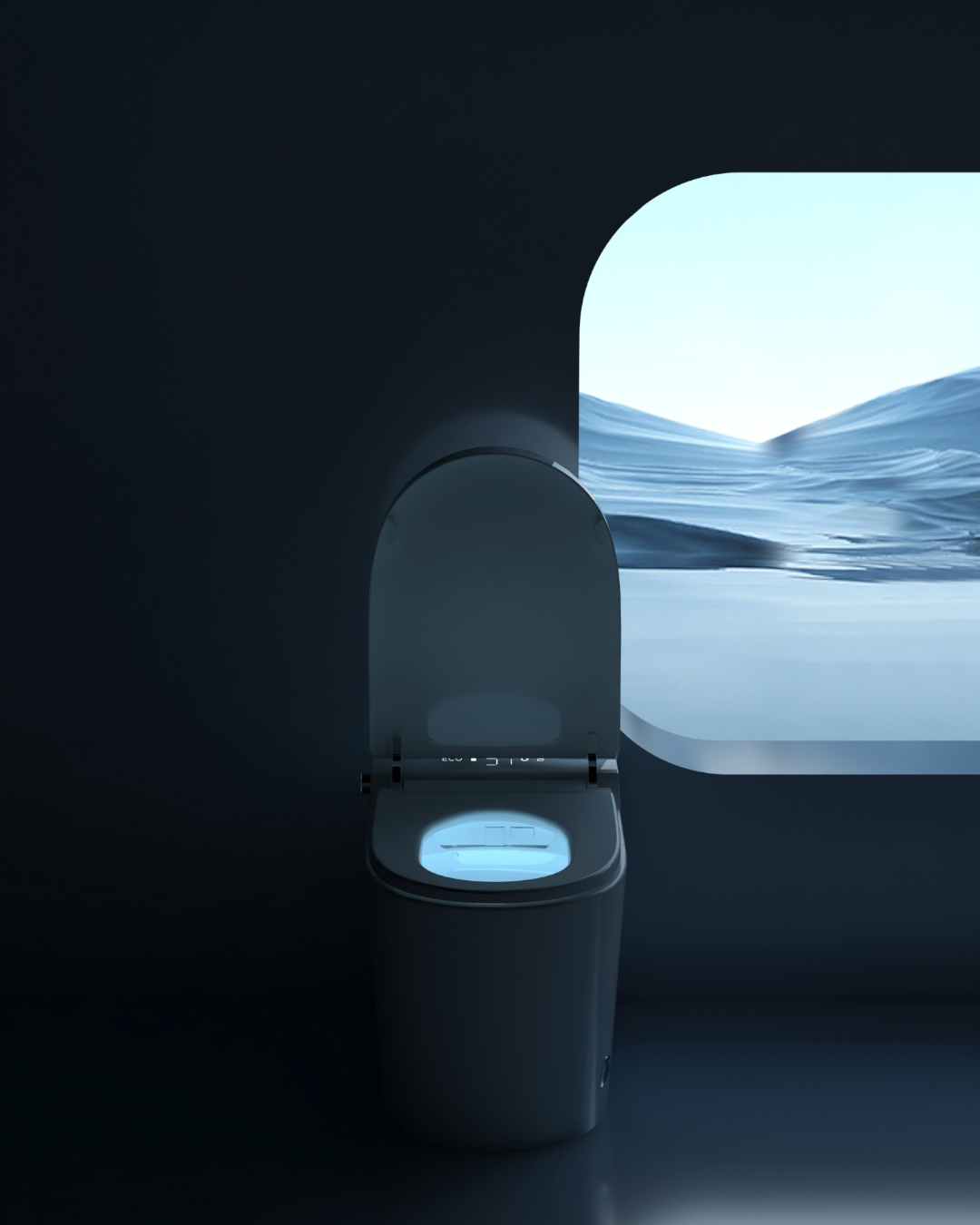 INODORO INTELIGENTE DE PISO CON BIDET, SECADO Y CONTROL REMOTO 700X400X465MM S-TRAP 300MM 963E-WC