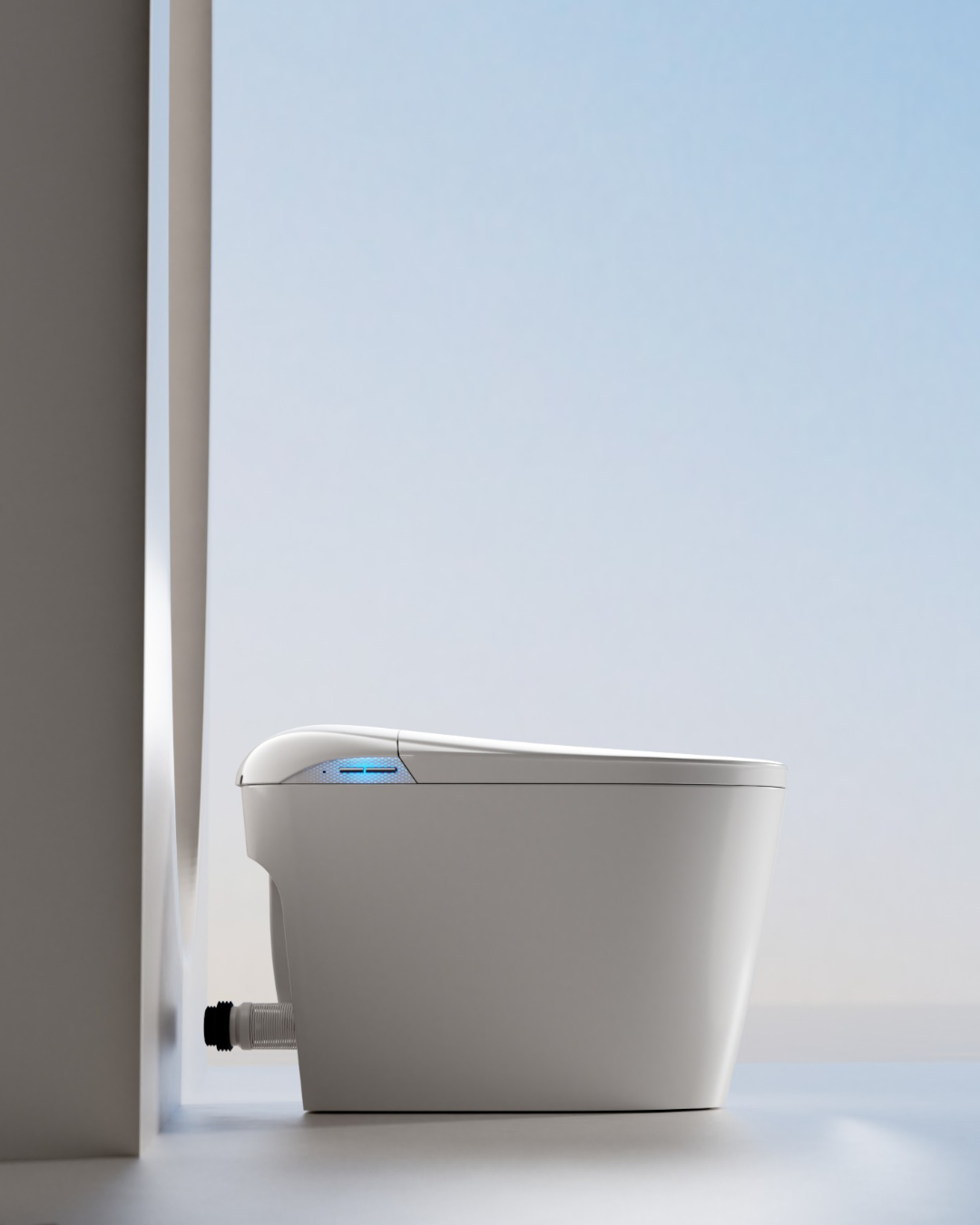 INODORO INTELIGENTE DE PISO CON BIDET, SECADO Y CONTROL REMOTO 680X390X460MM S-TRAP 300MM E5E-WC