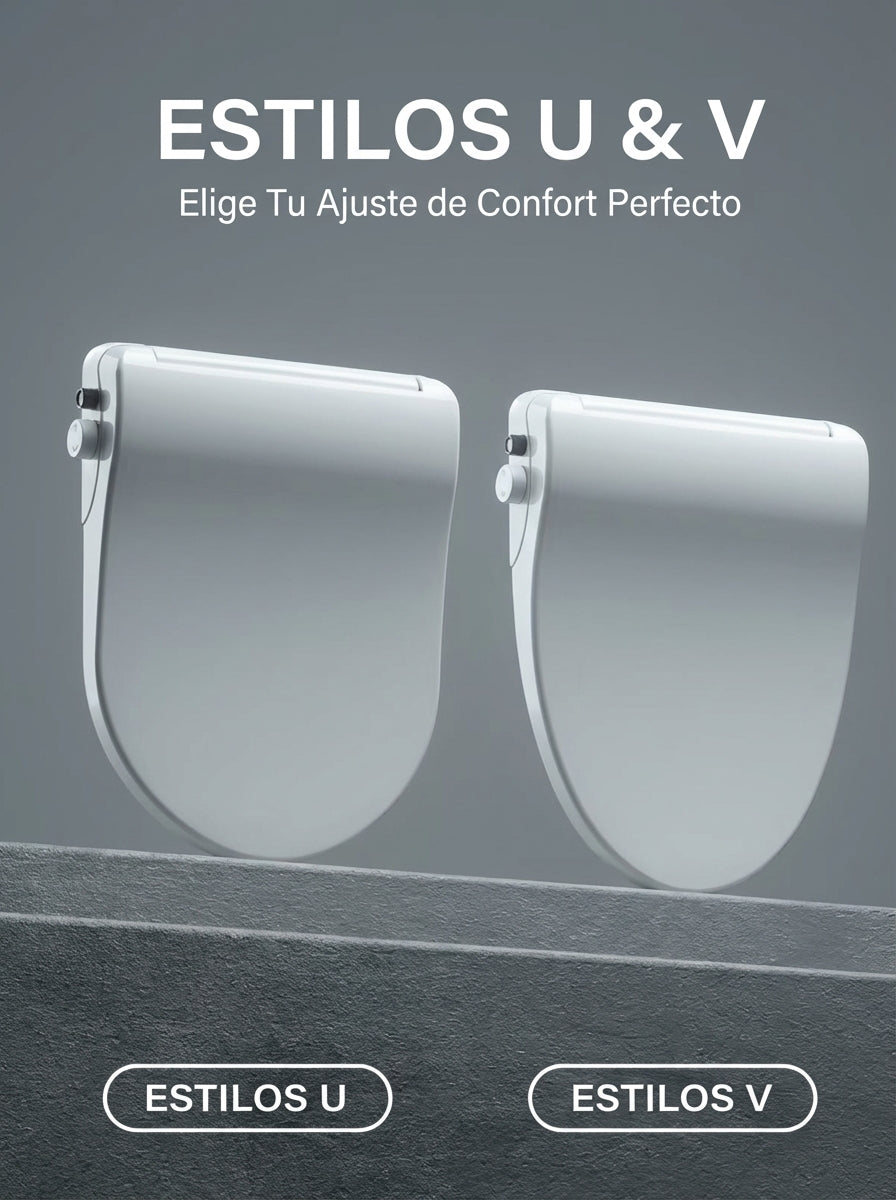 ASIENTO TIPO V CON BIDET Y AJUSTE DE PRESIÓN DE AGUA 490X370X80MM L01VVV-ST-BASIC