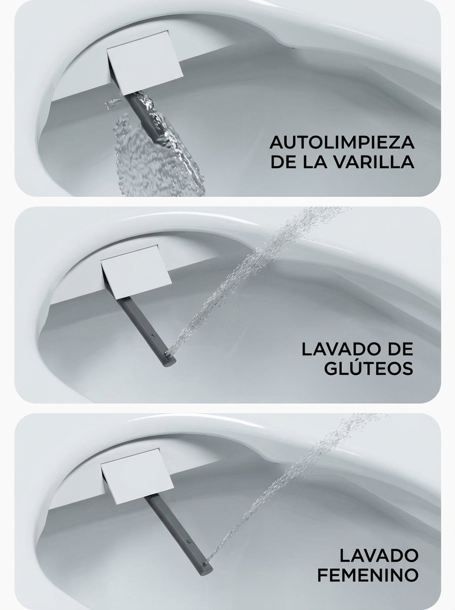 ASIENTO TIPO V CON BIDET Y AJUSTE DE PRESIÓN DE AGUA 490X370X80MM L01VVV-ST-BASIC