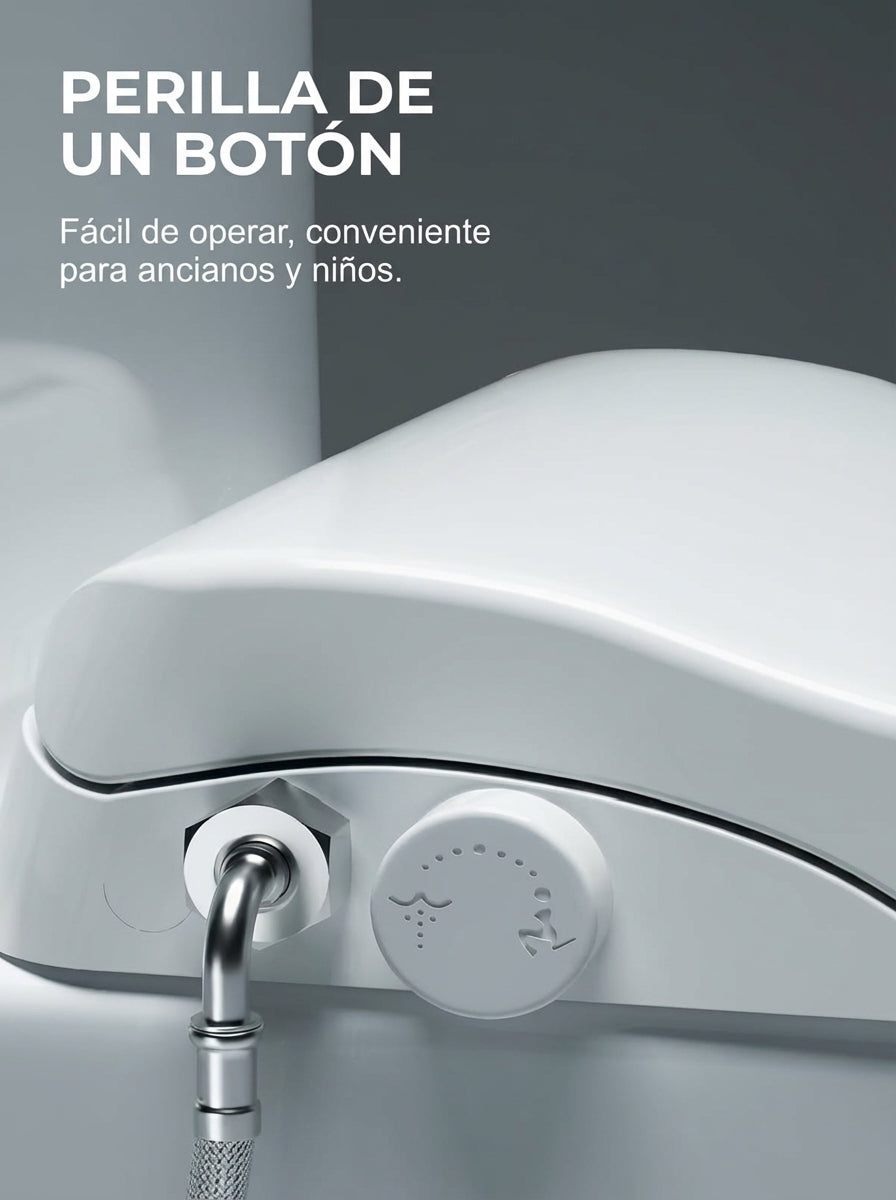 ASIENTO TIPO V CON BIDET Y AJUSTE DE PRESIÓN DE AGUA 490X370X80MM L01VVV-ST-BASIC