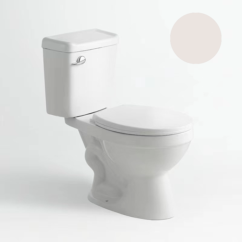 White toilet with two symphonic pieces