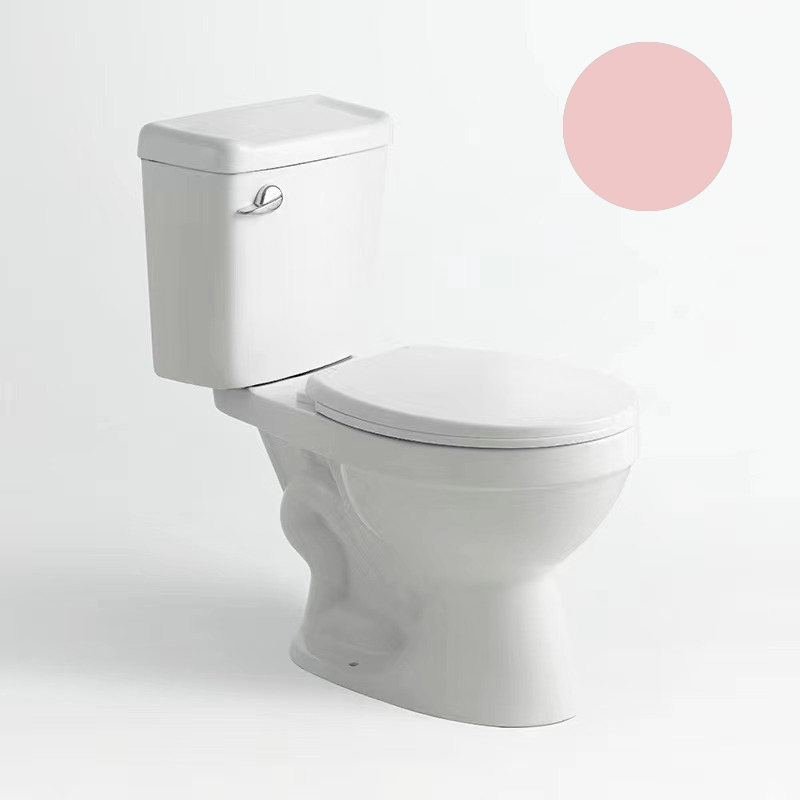 White toilet with two symphonic pieces