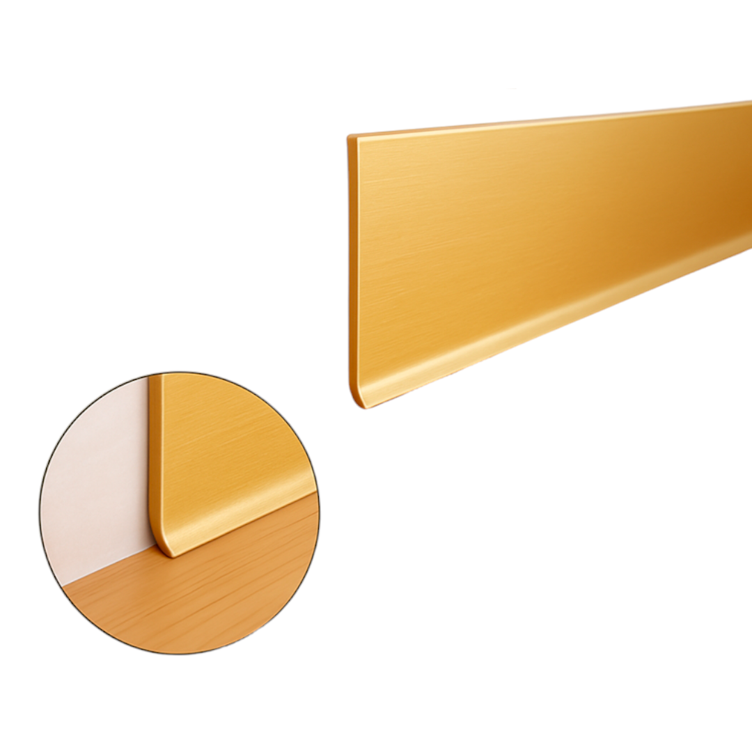 LÍNEA DE RODAPIÉ ADHESIVA DE 8 CM - ALUMINIO - 2.50ML