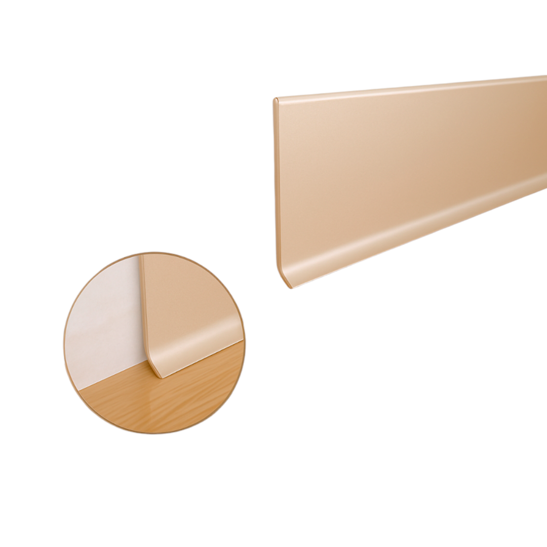 LÍNEA DE RODAPIÉ ADHESIVA DE 8 CM - ALUMINIO - 2.50ML