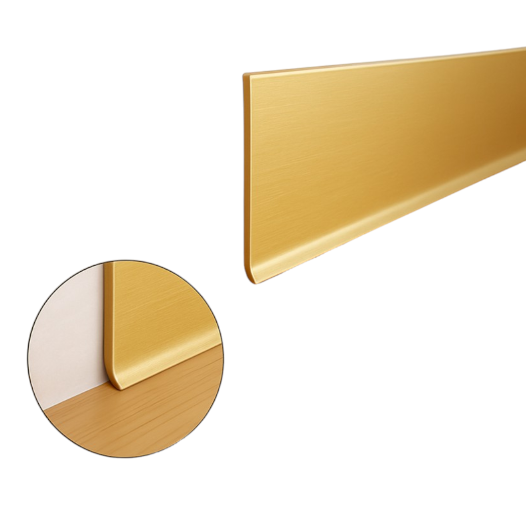 LÍNEA DE RODAPIÉ ADHESIVA DE 10 CM - ALUMINIO - 2.50ML