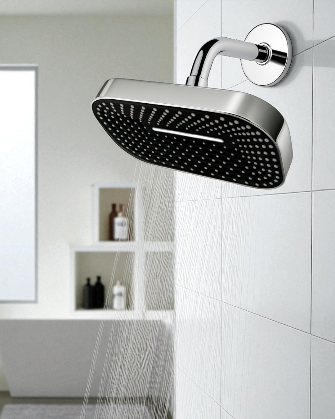 CABEZAL DE DUCHA - PVC - CROMADO / GRIS / NEGRO / 5007S / 5008G / 5009B