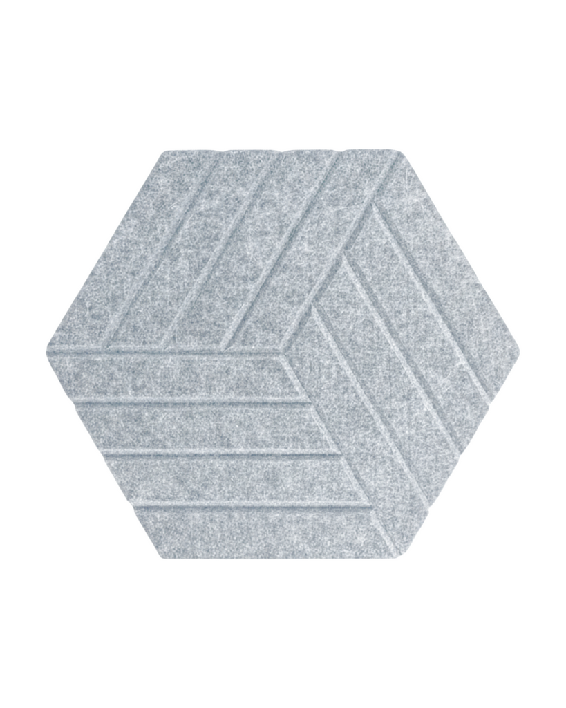 PANEL ACÚSTICO DE POLIÉSTER GRIS 40×40 CM – 8 MM