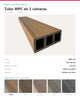 TUBO WPC EXTERIOR DE 3 CÁMARAS 2900×90×40MM | TIMBER | BOLSA 4 PIEZAS