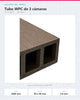 TUBO WPC EXTERIOR DE 3 CÁMARAS 2900×90×40MM | SEA SAND | BOLSA 4 PIEZAS