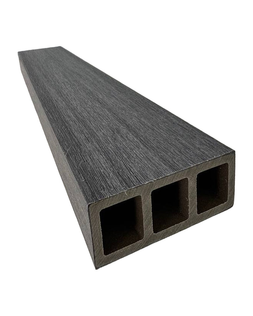 TUBO WPC EXTERIOR DE 3 CÁMARAS 2900×90×40MM | CHARCOAL | BOLSA 4 PIEZAS