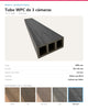 TUBO WPC EXTERIOR DE 3 CÁMARAS 2900×90×40MM | CHARCOAL | BOLSA 4 PIEZAS