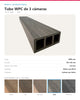 TUBO WPC EXTERIOR DE 3 CÁMARAS 2900×90×40MM | JADE | BOLSA 4 PIEZAS
