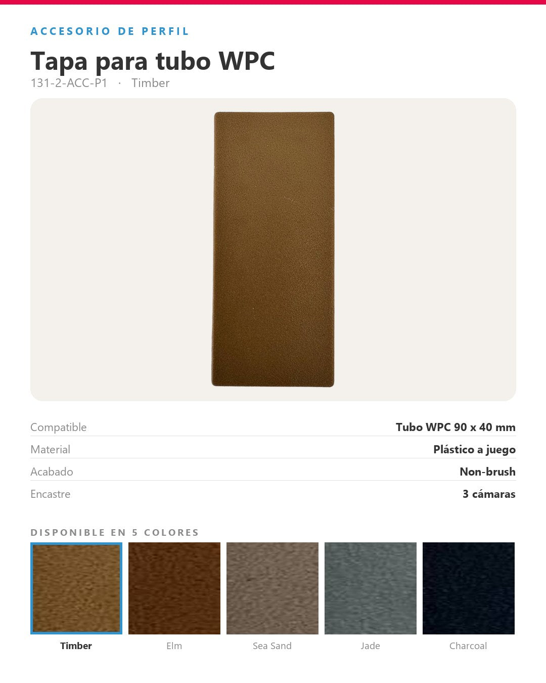 TAPA PARA TUBO WPC 90×40MM | TIMBER