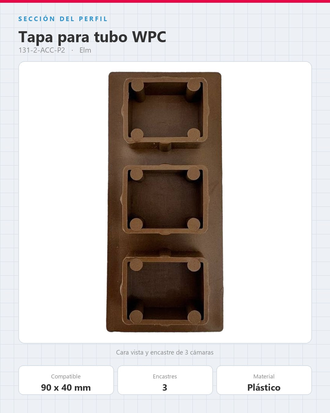TAPA PARA TUBO WPC 90×40MM | ELM