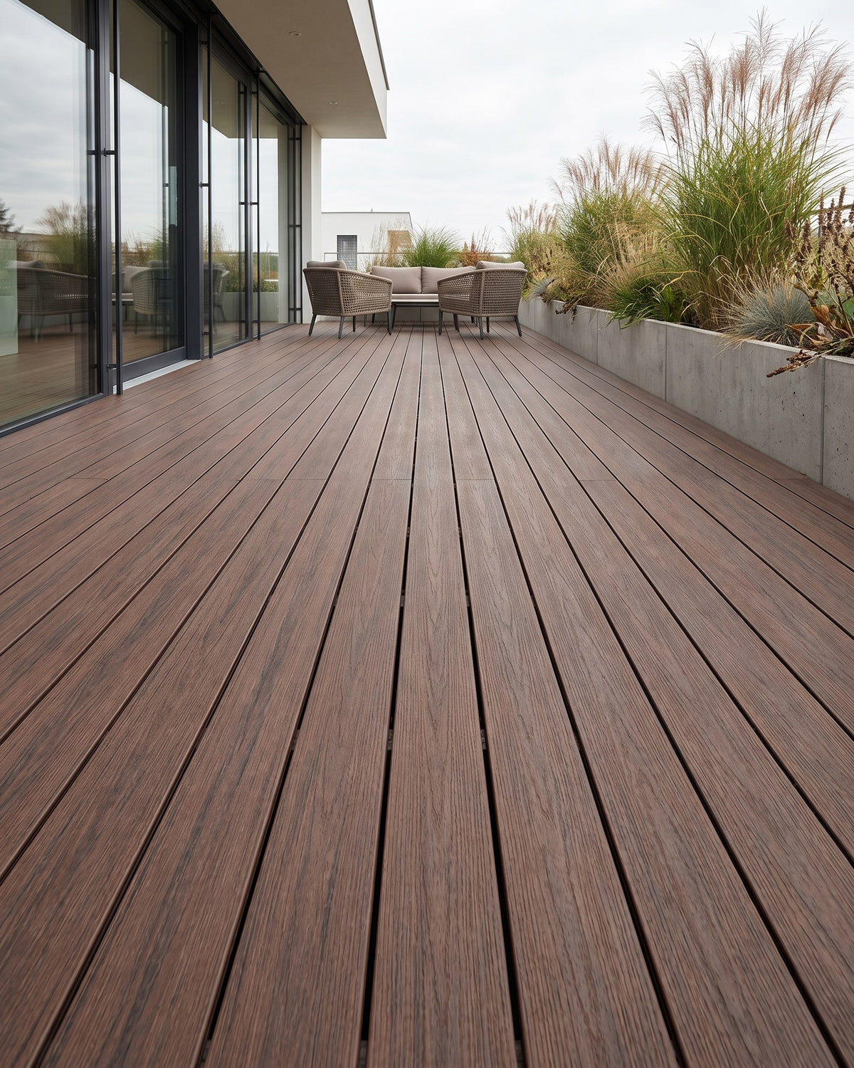 PISO DECK WPC EXTERIOR 2900×140×22MM | ELM | BOLSA 3 PIEZAS