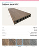 PISO DECK WPC EXTERIOR 2900×140×22MM | SEA SAND | BOLSA 3 PIEZAS