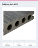 PISO DECK WPC EXTERIOR 2900×140×22MM | CHARCOAL | BOLSA 3 PIEZAS