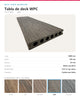PISO DECK WPC EXTERIOR 2900×140×22MM | JADE | BOLSA 3 PIEZAS