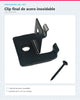 CLIP FINAL DE ACERO INOXIDABLE PARA PISO DECK WPC | NEGRO