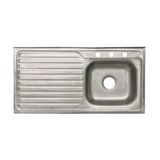 FREGADOR INDIVIDUAL CON MESON - 31.5" X 20" X 6" - DERECHA - ACERO INOXIDABLE 304