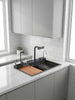 FREGADOR PREMIUM NEGRO ACERO INOXIDABLE 304 850X508X220MM CON ACCESORIOS