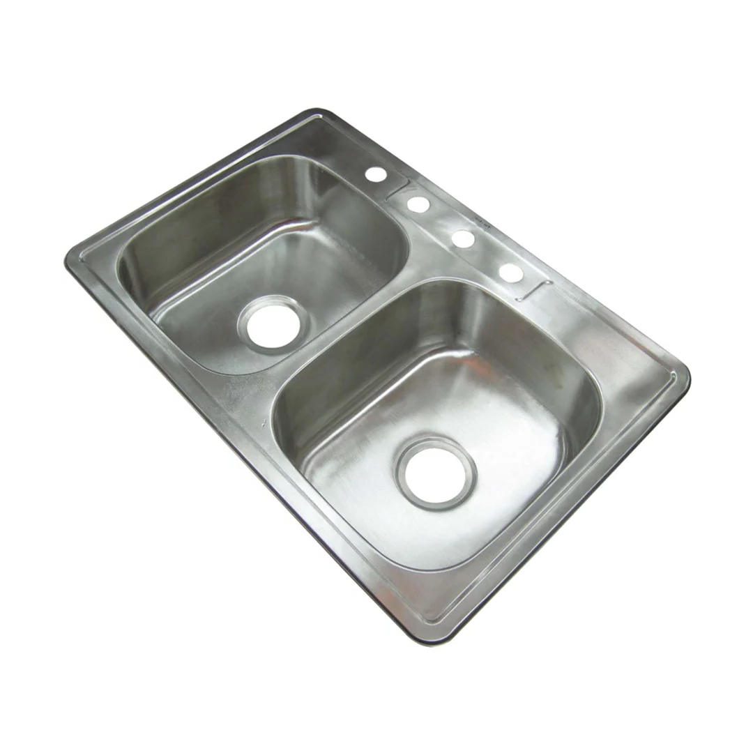 DOUBLE SCRUBBER - 33" X 22" X 8" - 304 STAINLESS STEEL 