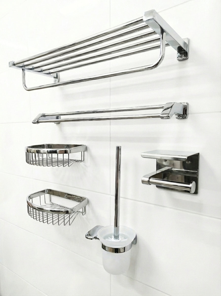 Set / Juego de Accesorios para Baño en Acero Inoxidable 304 | Kit Completo | Anticorrosión