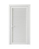PUERTA DE ALUMINIO TIPO LOUVERS - 97CM X 2.15M - BLANCO