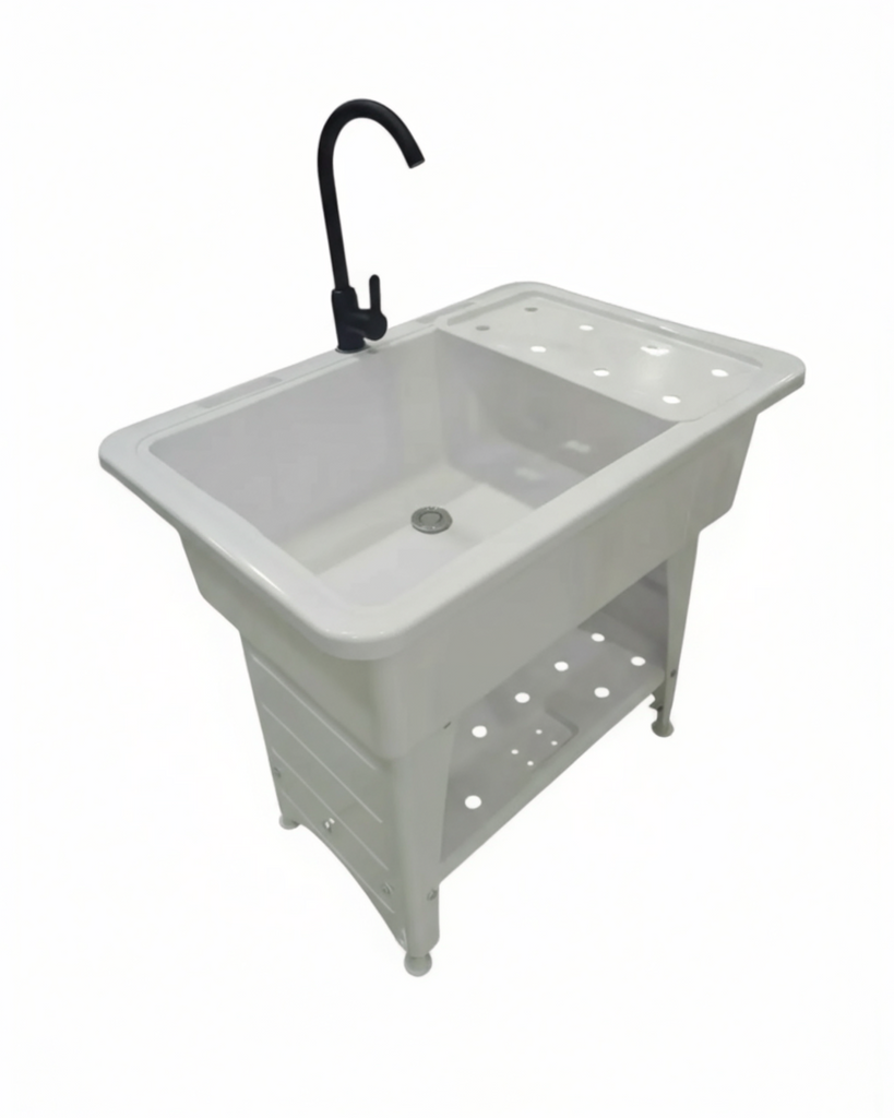 TINA DE LAVANDERÍA - PLÁSTICO - 82*57*76CM - BLANCO