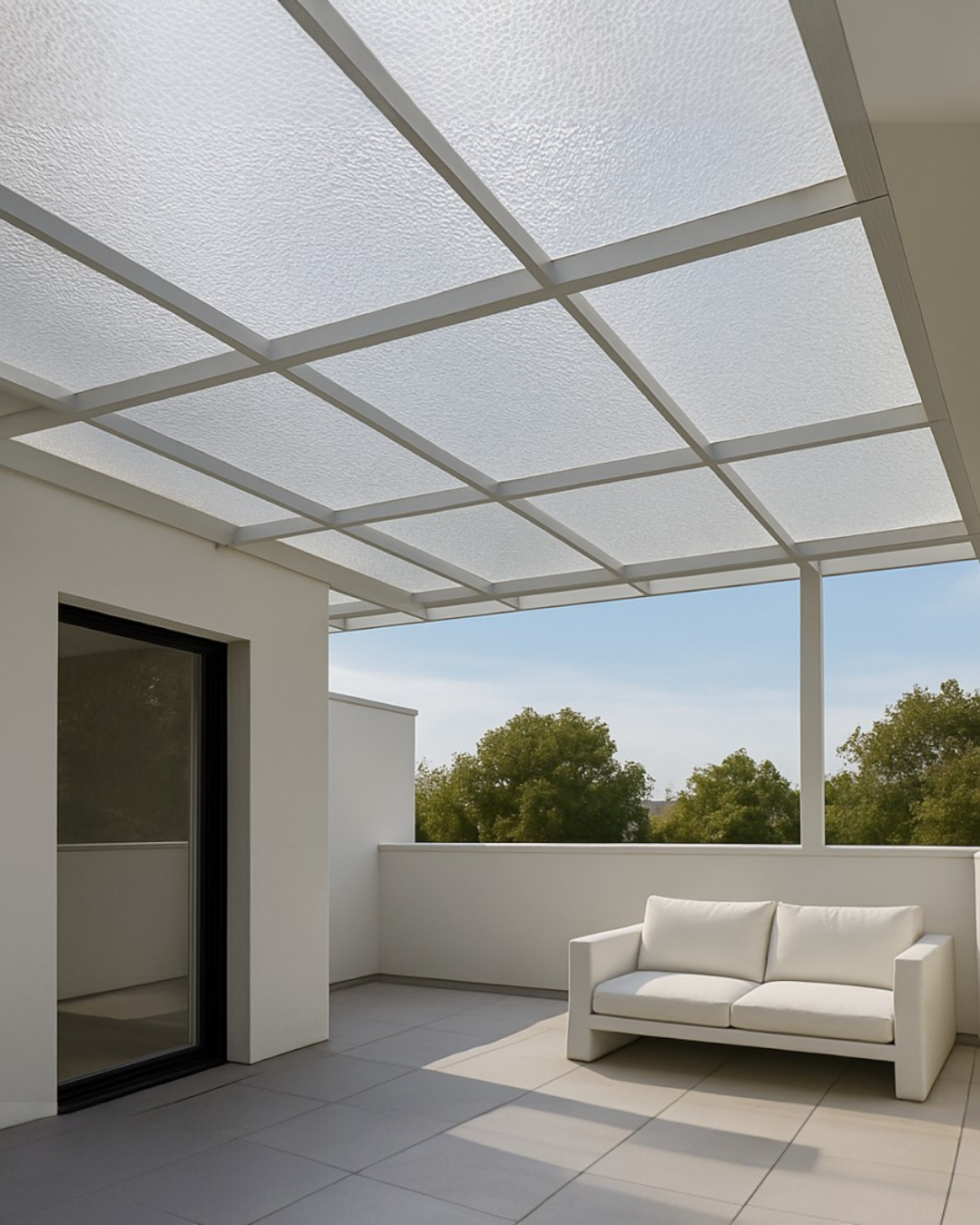 LÁMINA DE POLICARBONATO DIAMANTE - 1.22M X 2MM X 3.05M - BLANCO TRANSPARENTE