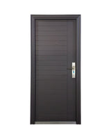 PUERTA DE SEGURIDAD MULTIPUNTOS - 98CM X 217CM X 5MM - CHOCOLATE OSCURO