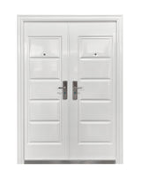 Puerta De Seguridad Metal Doble Blanca 1.50m x 2.15m