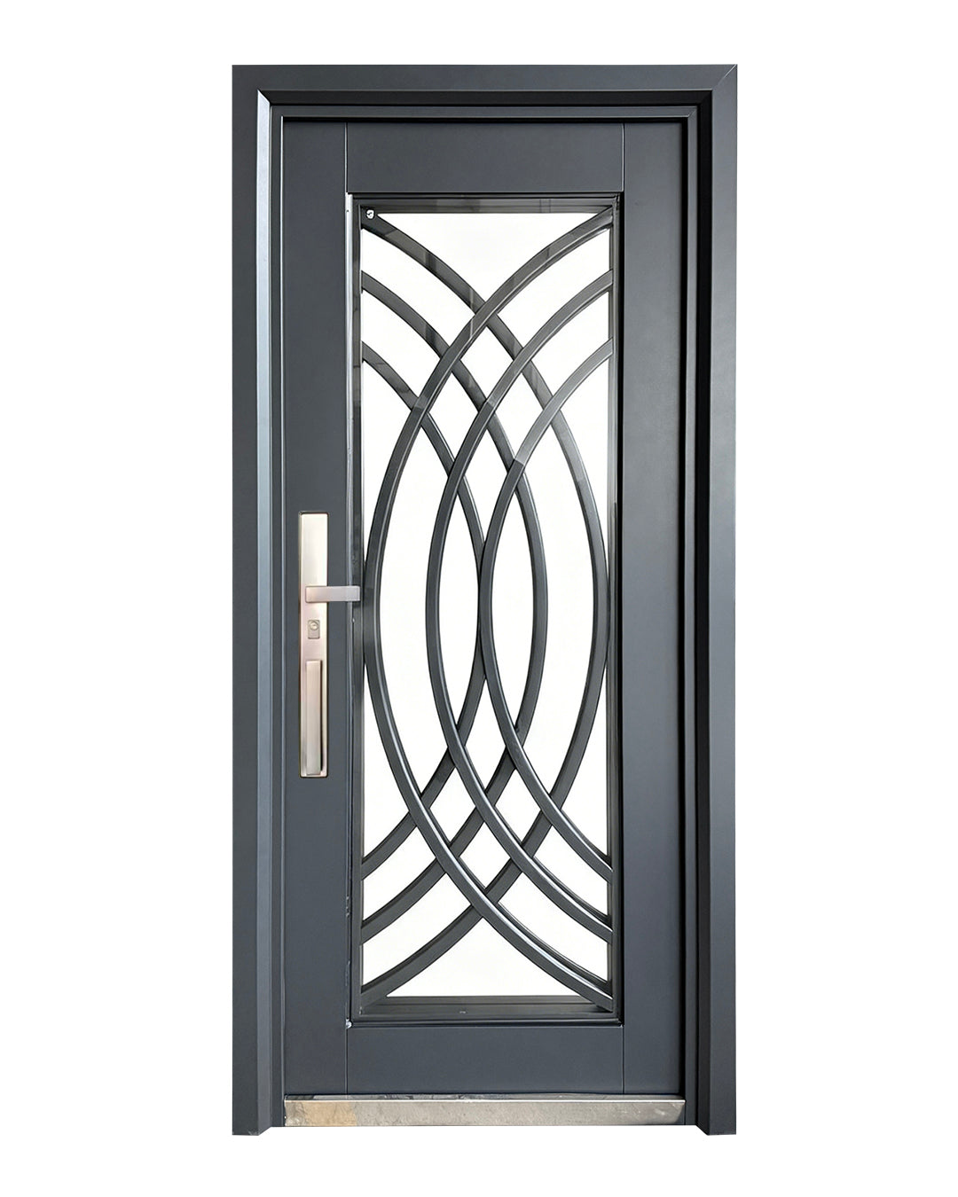 Puerta de Seguridad Multipunto con Vidrio | Aleación de Zinc | 0.97 x 2.15 m | Diseño Moderno
